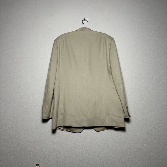Joseph & Feiss Silk Blazer Sport Coat Men 42L Tan Classic Formal Business Prep - Picture 2 of 16